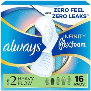 Always Infinity FlexFoam Pads, Size 2, Heavy, Wings, Unscented, 16 Count Always Infinity FlexFoam Pads, Size 2, Heavy, Wings, Unscented, 16 Count