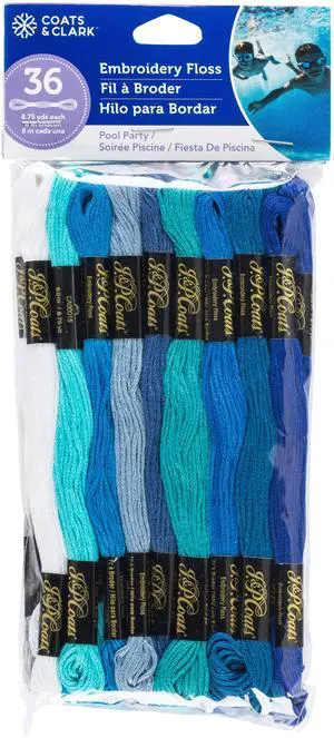 Coats & Clark® Blue Embroidery Floss Value Pack 8.75 Yds Coats & Clark® Blue Embroidery Floss Value Pack 8.75 Yds