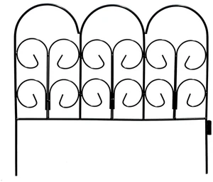 Expert Gardener Iris Garden Border Edging, Black Powder-Coated Steel, 16 in H x 18 in W Expert Gardener Iris Garden Border Edging, Black Powder-Coated Steel, 16 in H x 18 in W