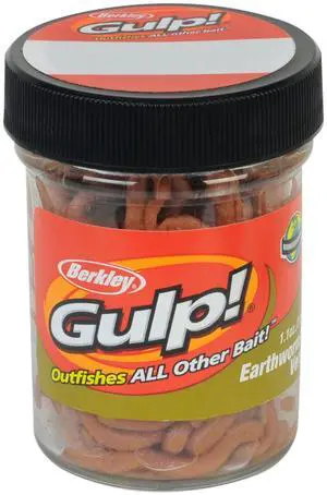 Berkley Gulp! Earthworm Soft Bait, 4in, Brown Berkley Gulp! Earthworm Soft Bait, 4in, Brown