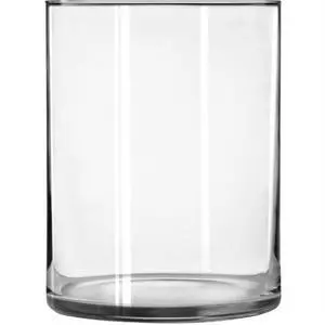 Libbey Wide Glass Cylinder Floral Vase, 8" Tall and 6" Wide Libbey Wide Glass Cylinder Floral Vase, 8" Tall and 6" Wide