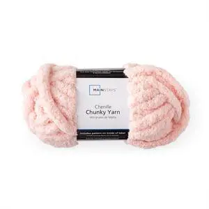 Mainstays Chunky Chenille Yarn, 31.7 yd, Light Pink, 100% Polyester, Super Bulky Mainstays Chunky Chenille Yarn, 31.7 yd, Light Pink, 100% Polyester, Super Bulky