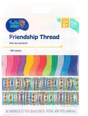 Hello Hobby Friendship Thread, Multicolor, 56-Pack Hello Hobby Friendship Thread, Multicolor, 56-Pack