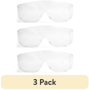 (3 pack) Hyper Tough Clear Safety Glasses with Z87.1 Poly-Carbonate Lens Fit-over HTS-690460 (3 pack) Hyper Tough Clear Safety Glasses with Z87.1 Poly-Carbonate Lens Fit-over HTS-690460