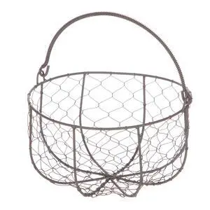Mainstays Brown Chicken Wire Storage Basket with Moveable Handle, 4.5 in H x 8.375 in D Mainstays Brown Chicken Wire Storage Basket with Moveable Handle, 4.5 in H x 8.375 in D