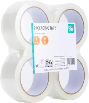Pen+Gear Packing Tape, Clear, 1.88 in x 55 Yds, 4 Rolls Pen+Gear Packing Tape, Clear, 1.88 in x 55 Yds, 4 Rolls