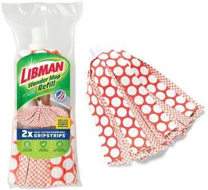 Libman Wonder Mop Refill with Microfiber Grip Strips Libman Wonder Mop Refill with Microfiber Grip Strips