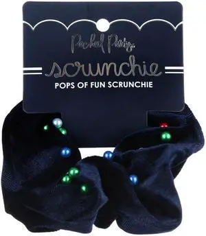 Packed Party Pops of Fun Navy Jumbo Velvet Hair Scrunchie, Ponytail Holder Packed Party Pops of Fun Navy Jumbo Velvet Hair Scrunchie, Ponytail Holder