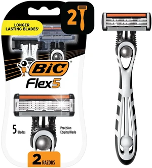 BIC Flex 5 Men's 5-Blade Disposable Razors, Dorm Room Essentials for Guys, 2-Count BIC Flex 5 Men's 5-Blade Disposable Razors, Dorm Room Essentials for Guys, 2-Count
