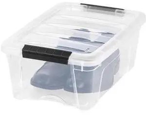 IRIS 12.95 Qt. Plastic Storage Bin with Lid, Stackable Storage Containers, Tote IRIS 12.95 Qt. Plastic Storage Bin with Lid, Stackable Storage Containers, Tote