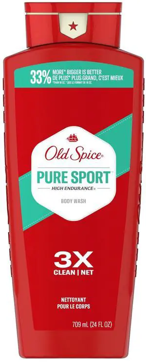 Old Spice Men's Body Wash, High Endurance, Pure Sport Scent, 24 fl oz Old Spice Men's Body Wash, High Endurance, Pure Sport Scent, 24 fl oz
