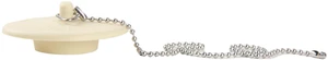 Mainstays Rubber Tub Stopper with Stainless Steel Beaded Chain White Fits 1.5" - 2" Drains Mainstays Rubber Tub Stopper with Stainless Steel Beaded Chain White Fits 1.5" - 2" Drains