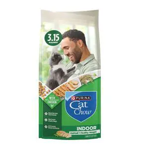 Purina Cat Chow Hairball & Healthy Weight, Indoor Dry Cat Food, Chicken, 3.15 lb Bag Purina Cat Chow Hairball & Healthy Weight, Indoor Dry Cat Food, Chicken, 3.15 lb Bag