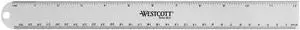 Westcott 12" Aluminum Ruler, Cork Back, Imperial/Metric, 0.09 lbs. 1-Count, Not Bulk, High School Westcott 12" Aluminum Ruler, Cork Back, Imperial/Metric, 0.09 lbs. 1-Count, Not Bulk, High School