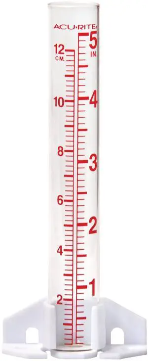 AcuRite 5-inch Capacity Glass Rain Gauge - Clear AcuRite 5-inch Capacity Glass Rain Gauge - Clear
