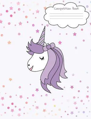 Notebooks by Someday Designs Composition Unicorn Face Wide Ruled Writing Notebook & Sketch Book Notebooks by Someday Designs Composition Unicorn Face Wide Ruled Writing Notebook & Sketch Book