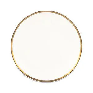 Thyme & Table Everest Ceramic Salad Plate, Off-White with Gold Rim Thyme & Table Everest Ceramic Salad Plate, Off-White with Gold Rim