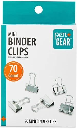 Pen+Gear Mini Binder Clips, Silver, 70 Count Pen+Gear Mini Binder Clips, Silver, 70 Count