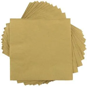 JAM Paper Medium Lunch Napkins, 6 1/2 x 6 1/2, Gold, 40/Pack JAM Paper Medium Lunch Napkins, 6 1/2 x 6 1/2, Gold, 40/Pack