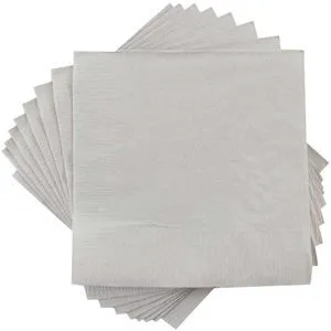 JAM Paper Medium Lunch Napkins, 6.5x6.5, Silver, 40/Pack JAM Paper Medium Lunch Napkins, 6.5x6.5, Silver, 40/Pack