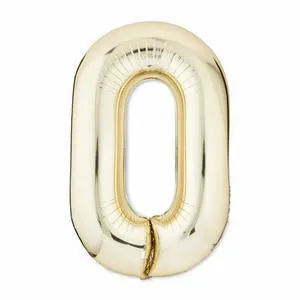 34" Gold Number 0 Foil Balloon, by Way To Celebrate 34" Gold Number 0 Foil Balloon, by Way To Celebrate