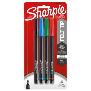 Sharpie Fine Point Pens, 0.8 mm, Assorted Colors, 4 Count Sharpie Fine Point Pens, 0.8 mm, Assorted Colors, 4 Count