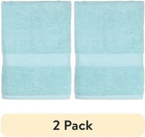 (2 pack) Mainstays Basic Bath Bath Towel, 100% Cotton, Aqua (2 pack) Mainstays Basic Bath Bath Towel, 100% Cotton, Aqua