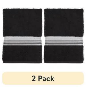 (2 pack) Mainstays Basic Bath Towel, 100% Cotton, Black, 27 in x 52 in (2 pack) Mainstays Basic Bath Towel, 100% Cotton, Black, 27 in x 52 in