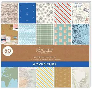 Roobee by Mara Mi Adventure Multicolor Paper Pad, 50 Sheets, 25 Designs Roobee by Mara Mi Adventure Multicolor Paper Pad, 50 Sheets, 25 Designs