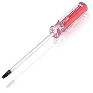 T20 Torx Security Screwdriver with Magnetic Tip, 178mm/7" | Magnetic Tip Prevents Screw Loss, Red Pl T20 Torx Security Screwdriver with Magnetic Tip, 178mm/7" | Magnetic Tip Prevents Screw Loss, Red Pl