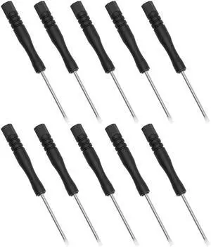 10 Pcs Mini Slotted Screwdriver, 3mm Flat Head, 80mm, Black | 3.15" Total Length, Handle, Non-magnet 10 Pcs Mini Slotted Screwdriver, 3mm Flat Head, 80mm, Black | 3.15" Total Length, Handle, Non-magnet