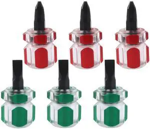 6 Pcs Ultra Short Mini Stubby Screwdriver Set, Small | Flat Head & Phillips, Sewing Machine Repair, 6 Pcs Ultra Short Mini Stubby Screwdriver Set, Small | Flat Head & Phillips, Sewing Machine Repair,