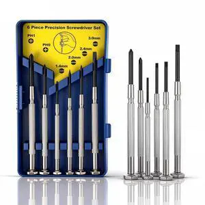 6Pcs Small Screwdriver Set, Mini Screwdriver Set, Eyeglass Repair Screwdriver with 6 Different Size 6Pcs Small Screwdriver Set, Mini Screwdriver Set, Eyeglass Repair Screwdriver with 6 Different Size