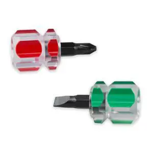 2 Pcs Mini Stubby Screwdriver Set, Short Phillips Screwdriver, Small Flat Head Screwdriver Set for S 2 Pcs Mini Stubby Screwdriver Set, Short Phillips Screwdriver, Small Flat Head Screwdriver Set for S