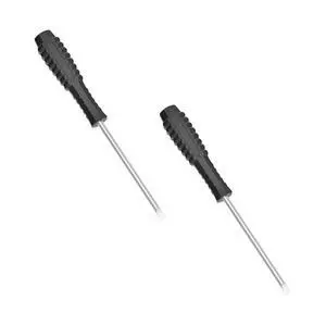 2 Pcs Mini Slotted Screwdriver, 3mm Flat Head, 100mm, Black | 4" Total Length, Handle, Non-magnetic 2 Pcs Mini Slotted Screwdriver, 3mm Flat Head, 100mm, Black | 4" Total Length, Handle, Non-magnetic