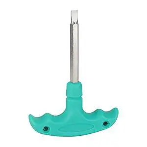 Straight Screwdriver Assembly Tool Silver Stainless Steel Made | with Plastic T-handle Straight Screwdriver Assembly Tool Silver Stainless Steel Made | with Plastic T-handle