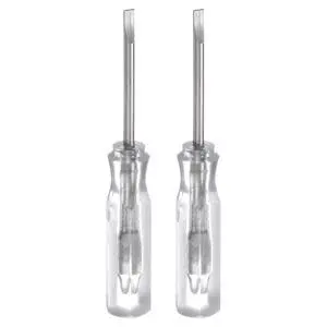 2Pcs SL1.5 Mini Slotted Screwdriver 1.5mm Magnetic Flat Head 45mm Length for Small Appliances Repair 2Pcs SL1.5 Mini Slotted Screwdriver 1.5mm Magnetic Flat Head 45mm Length for Small Appliances Repair