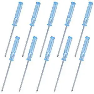 10 Pcs Small Phillips Screwdriver, 2.5 mm Cross Head Precision Screwdriver Set with Non-Slip Blue Cl 10 Pcs Small Phillips Screwdriver, 2.5 mm Cross Head Precision Screwdriver Set with Non-Slip Blue Cl