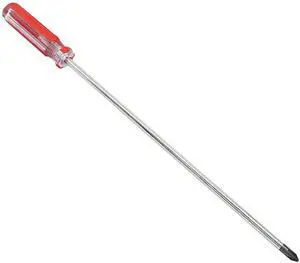 10-Inch Phillips Screwdriver #1 | 5mm Shaft, Magnetic Tip, Red Handle, Extra Long for Repair 10-Inch Phillips Screwdriver #1 | 5mm Shaft, Magnetic Tip, Red Handle, Extra Long for Repair