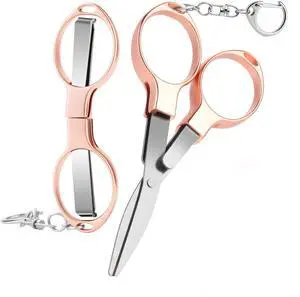 2Pcs Mini Folding Scissors, Safe Portable Travel Mini Scissors | Safety Foldable Pocket Badge Small 2Pcs Mini Folding Scissors, Safe Portable Travel Mini Scissors | Safety Foldable Pocket Badge Small