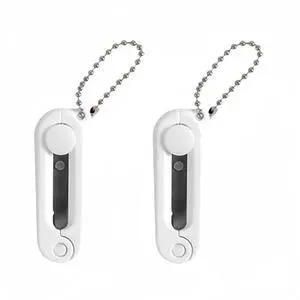 2Pcs White Folding Scissors Safe Portable Travel Scissors Foldable Telescopic Cutter Pocket Mini Sci 2Pcs White Folding Scissors Safe Portable Travel Scissors Foldable Telescopic Cutter Pocket Mini Sci