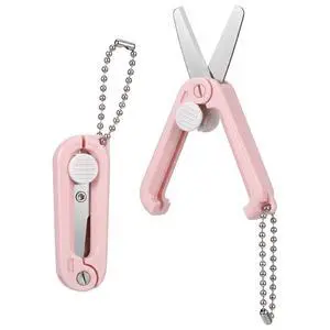 2 Pcs Mini Folding Scissors Keychain Scissors, Sewing Crochet Scissor Stainless Steel Pocket Badge S 2 Pcs Mini Folding Scissors Keychain Scissors, Sewing Crochet Scissor Stainless Steel Pocket Badge S