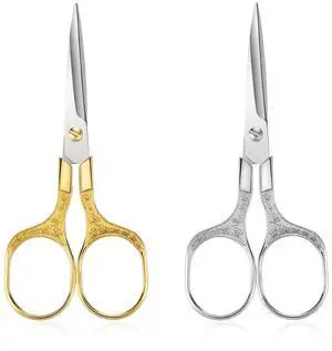Small Embroidery Scissors, 2 Pack 5 Inch Vintage Embroidery Scissors Crochet Scissors with Stainless Small Embroidery Scissors, 2 Pack 5 Inch Vintage Embroidery Scissors Crochet Scissors with Stainless