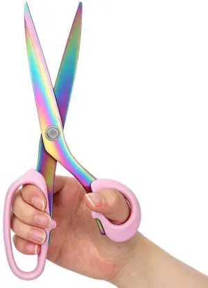 9" Pink Fabric Sewing Scissors, 9" Titanium Coating Sewing Scissors | Stainless Steel Professional F 9" Pink Fabric Sewing Scissors, 9" Titanium Coating Sewing Scissors | Stainless Steel Professional F
