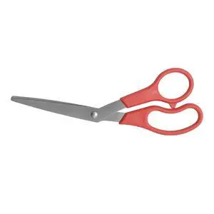 8-Inch Stainless Steel Bent Scissors for Home and Office, Red 8-Inch Stainless Steel Bent Scissors for Home and Office, Red