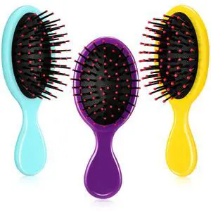 3 Pieces Mini Hair Brushes for Kids Girls Small Wet Dry Hair Brush Travel Detangling Comb Soft Brist 3 Pieces Mini Hair Brushes for Kids Girls Small Wet Dry Hair Brush Travel Detangling Comb Soft Brist