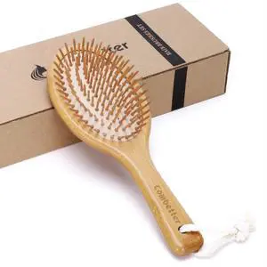 Bamboo Hair Brush, Improves Hair Texture,Relieve Scalp Itching | Natural Bamboo Brush Softens Sooth Bamboo Hair Brush, Improves Hair Texture,Relieve Scalp Itching | Natural Bamboo Brush Softens Sooth