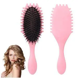 Curly Hair Brush,Curl Defining Brush Defining with Side Gear for Combing, Shaping, and Styling Curly Curly Hair Brush,Curl Defining Brush Defining with Side Gear for Combing, Shaping, and Styling Curly