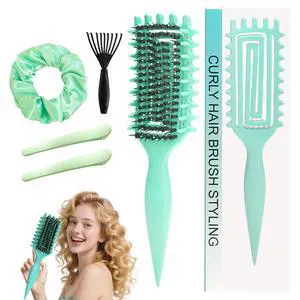 Hair Brush Curl Defining Brush with Side Gear for Combing Detangling Shaping and Defining Curls Ligh Hair Brush Curl Defining Brush with Side Gear for Combing Detangling Shaping and Defining Curls Ligh