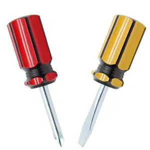 2PCS Short Phillips & Flathead Screwdrivers Set, Stubby Magnetic | Small Pocket Size, Mini Slotted, For Door Handles Furniture DIY 2PCS Short Phillips & Flathead Screwdrivers Set, Stubby Magnetic | Small Pocket Size, Mini Slotted, For Door Handles Furniture DIY